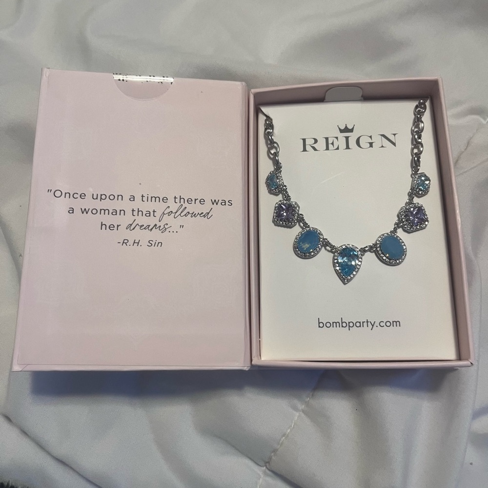 Reign Princess Collection Bomb Party- A Moment in Time Necklace Blue& Purple